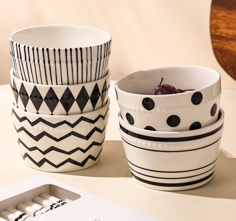 5 Piece Ceramic Tableware Set Gift Box Dinner Rice Bowl