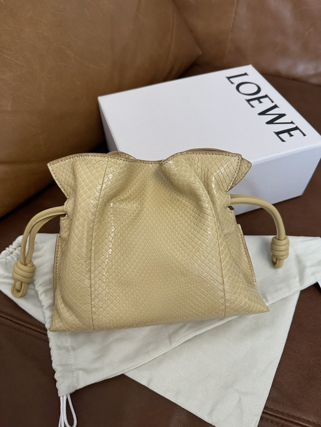 [Limited Edition] Brand New Loewe Flamenco Python Mini