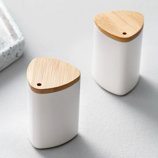 Toothpick Case Hole Bamboo Holder Tableware